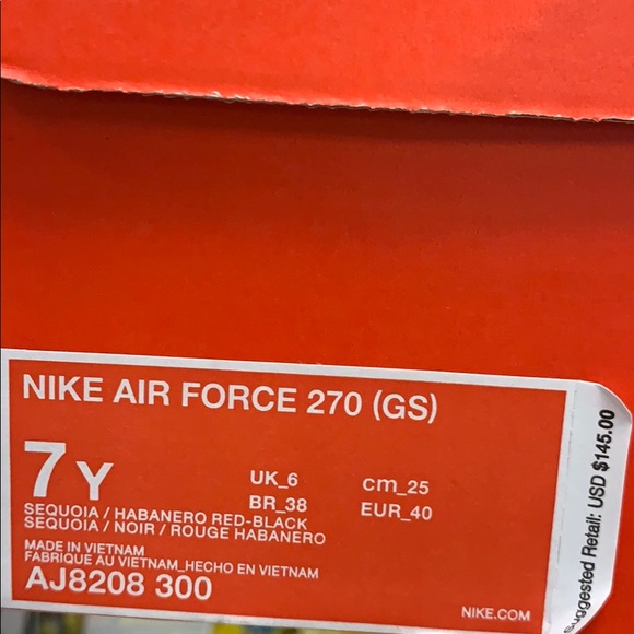 Sold New in box military green Air Force 270 gs sz - Picture 3 of 4
